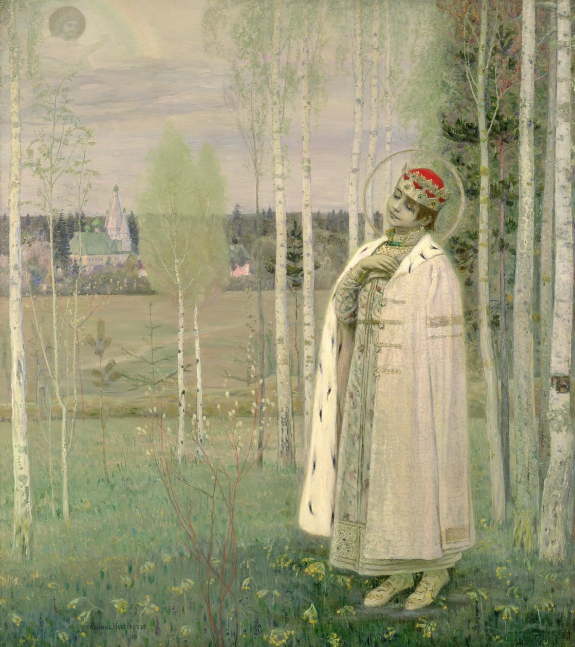 Tsarevich Dimitry, zoon van de Vermoorde Tsaar Nicholas door Mikhail Vasilievich Nesterov