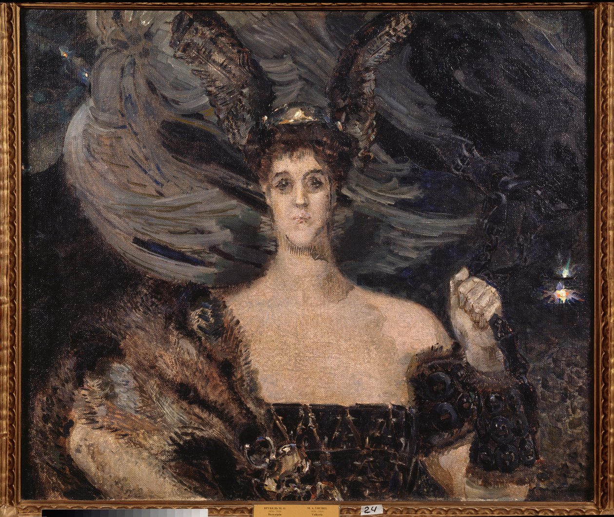 De Walkure, portret van de kunstenaar en mecenas gravin Maria Tenisheva door Mikhail Aleksandrovich Vrubel