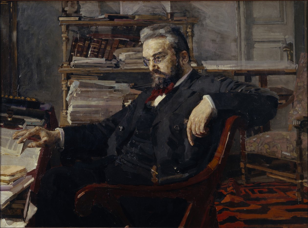 Portret van Konstantin Dmitryevich Artsybushev door Mikhail Aleksandrovich Vrubel
