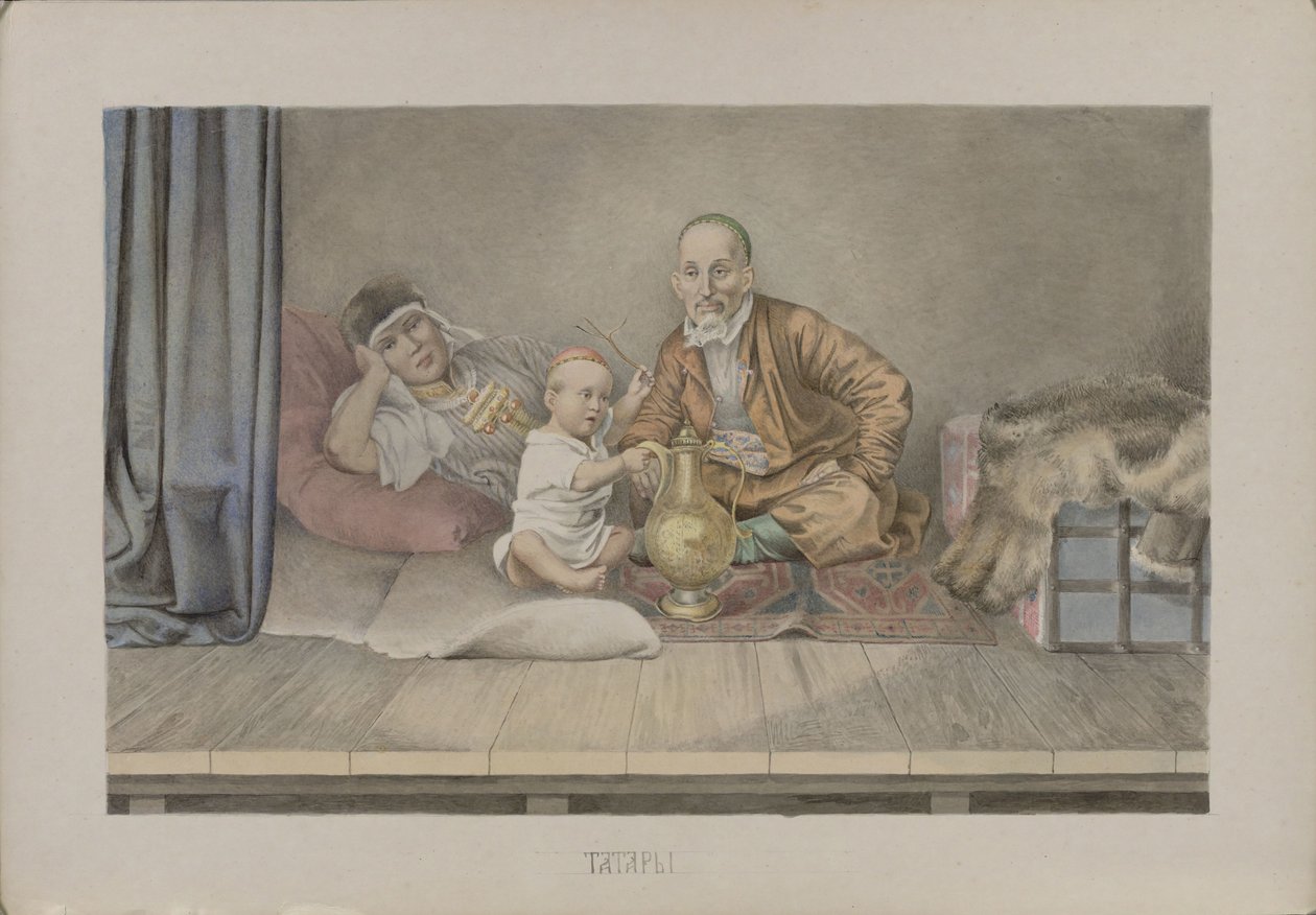 Tataren, 1862 door Mikhail Stepanovich Znamensky