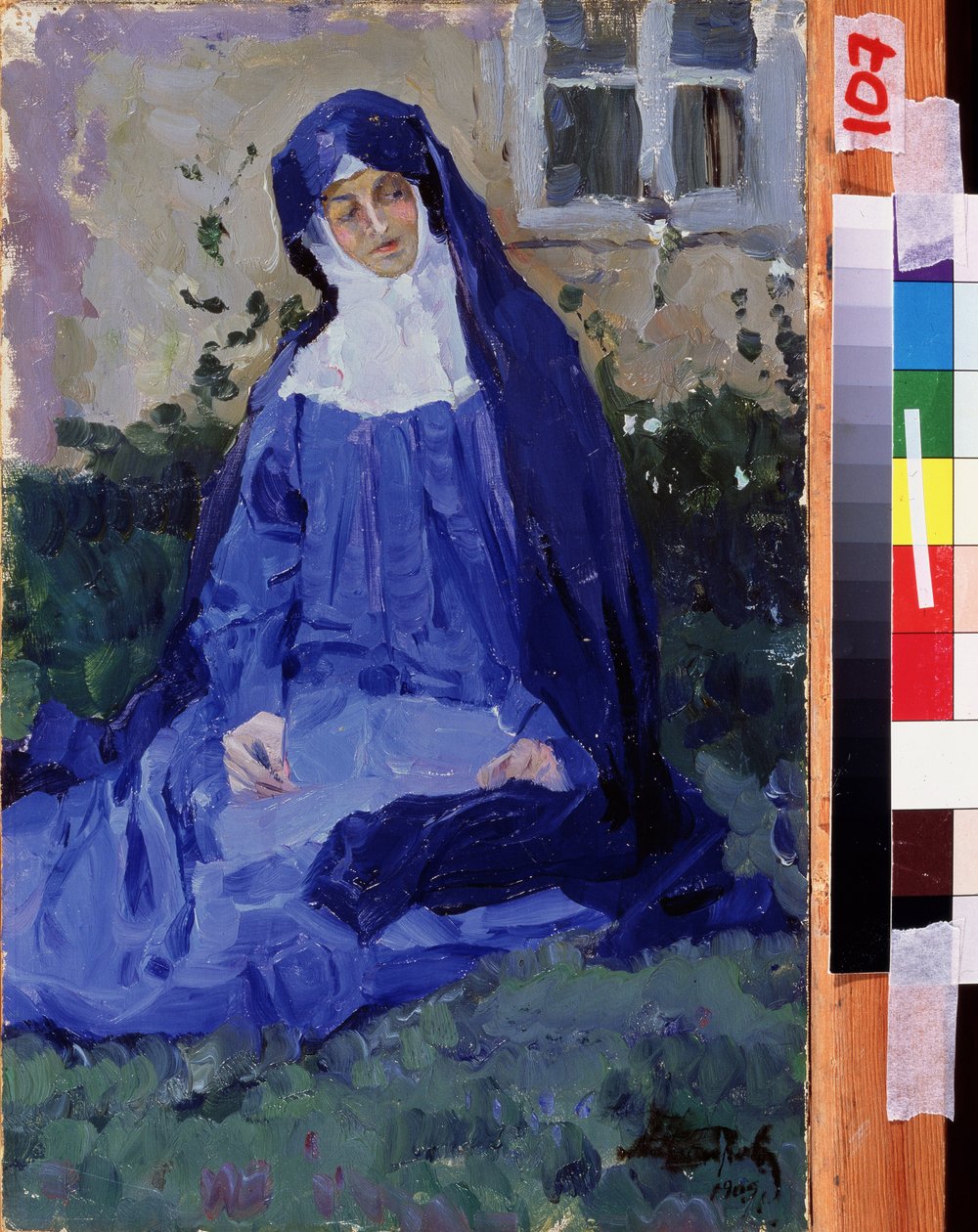 Een non door Mikhail Vasilievich Nesterov