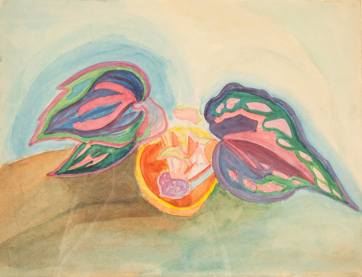 Stilleven met plant door Mikhail Vasilyevich Matyushin