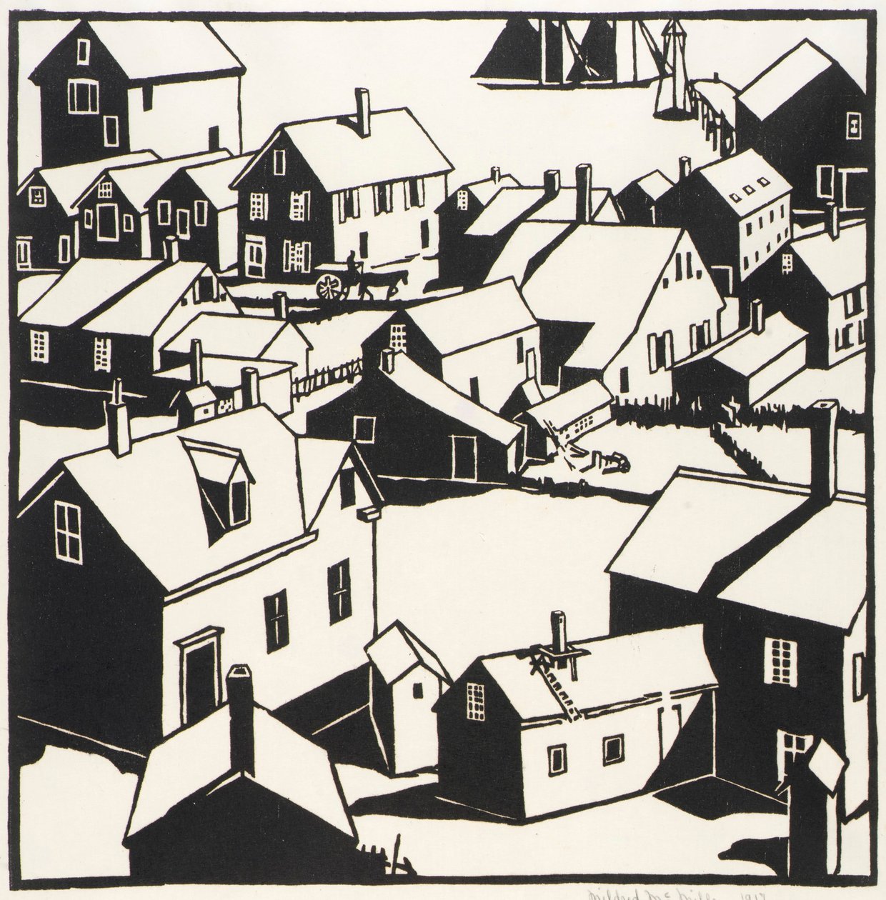 De stad door Mildred McMillen