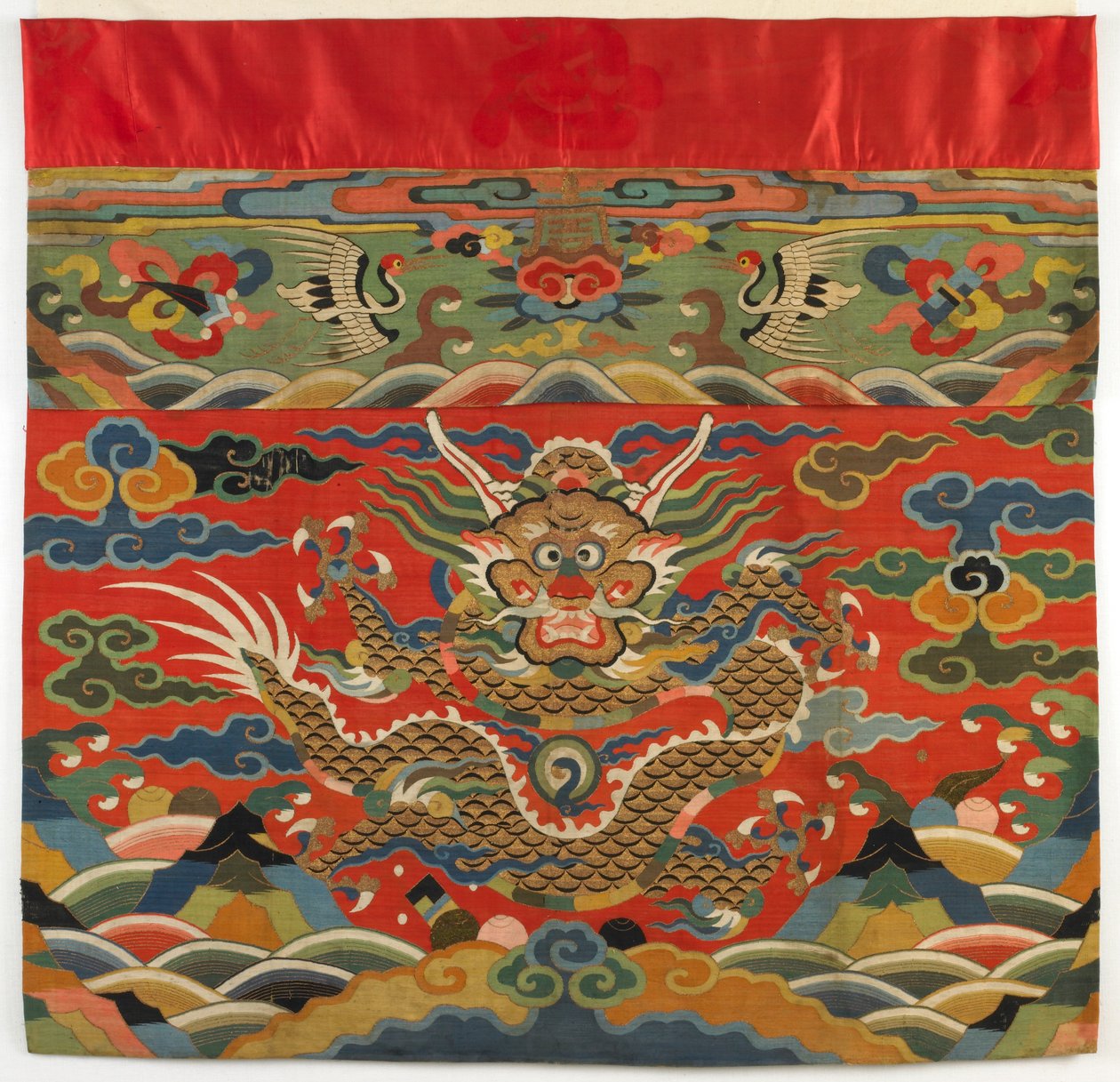 Altaarfront, vroeg 17e eeuw (zijde in tapisseriebinding) door Ming Dynasty Chinese School