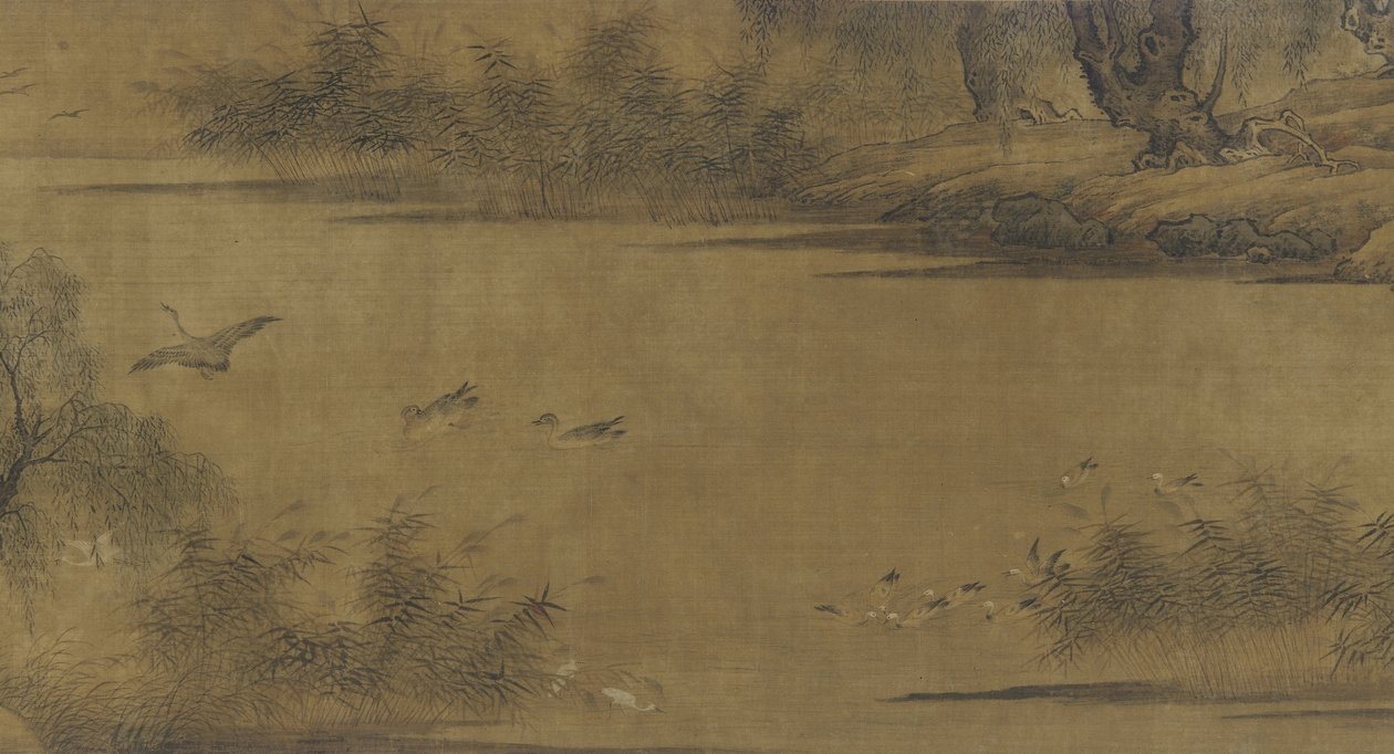 Vogels op een herfstvijver door Ming Dynasty Chinese School