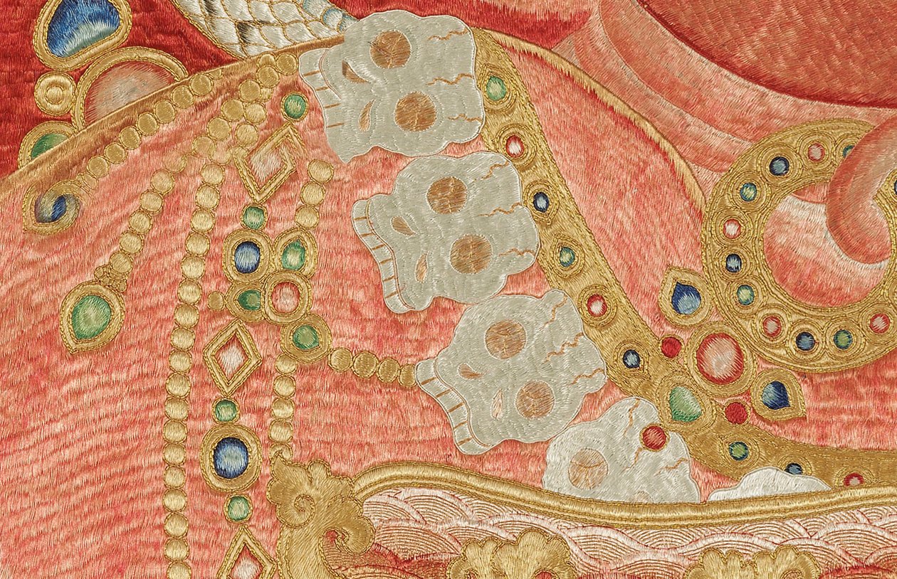 Detail van Keizerlijk Geborduurde Zijde Thangka door Ming Dynasty Chinese School
