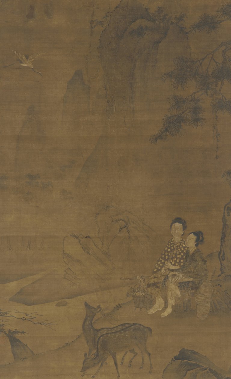 Vrouwelijke Onsterfelijken die Kruiden Verzamelen door Ming Dynasty Chinese School