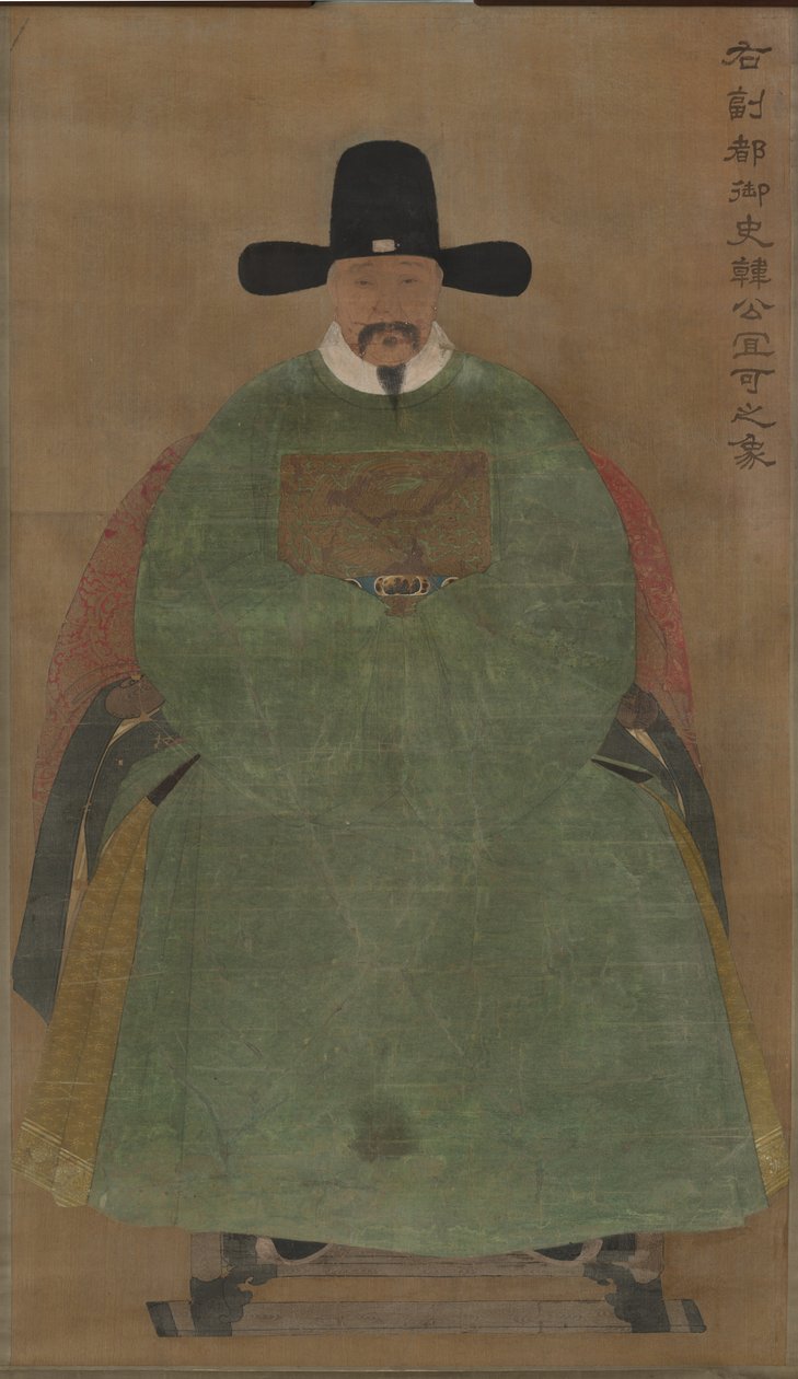 Han Yige, ca. 1368-1644 (hangende rol, kleur op zijde) door Ming Dynasty Chinese School