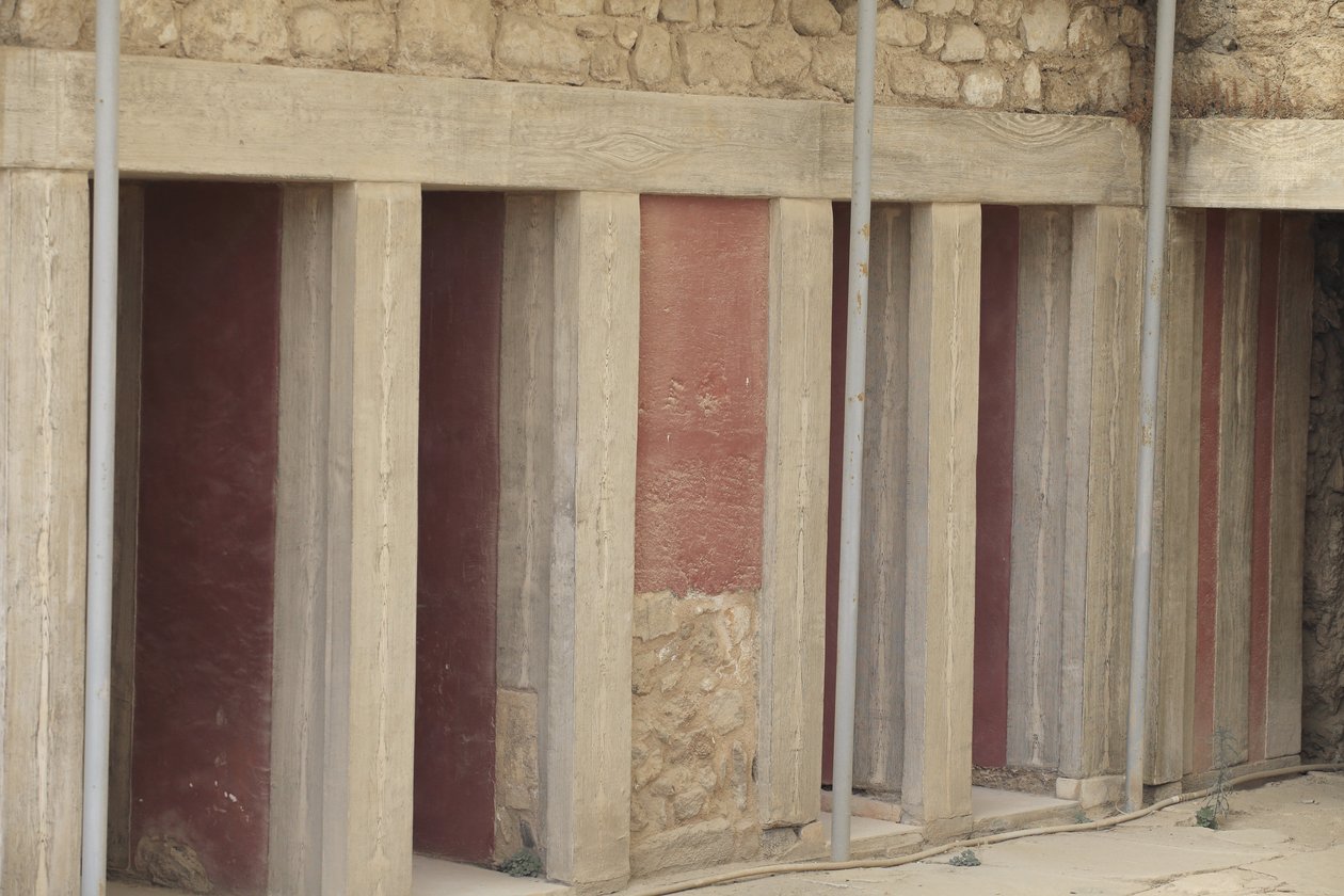 Minoïsch archeologisch terrein van Knossos. Westvleugel naast het 