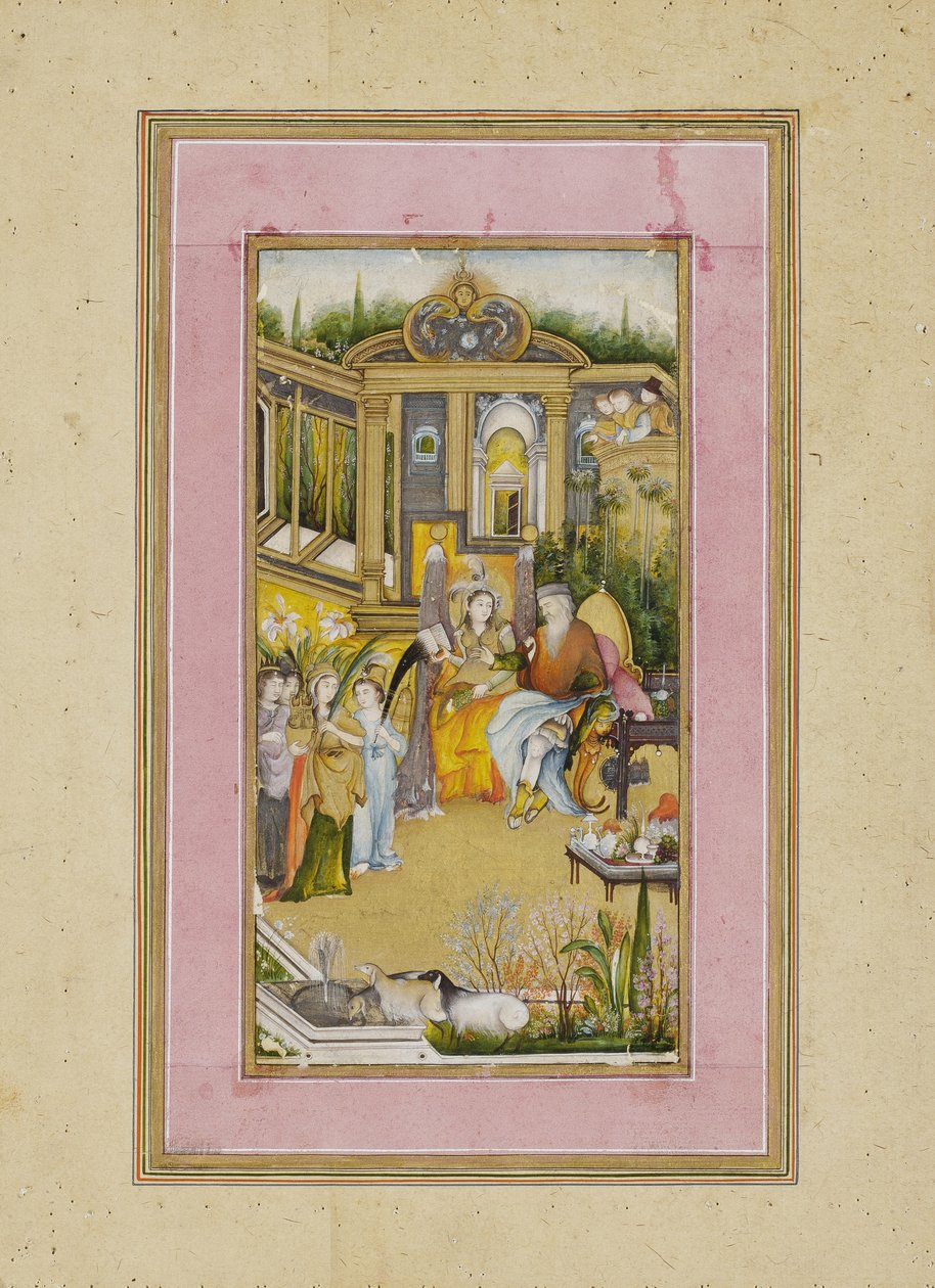 Salomo en de Koningin van Sheba, c.1760 door Mir Kalan Khan
