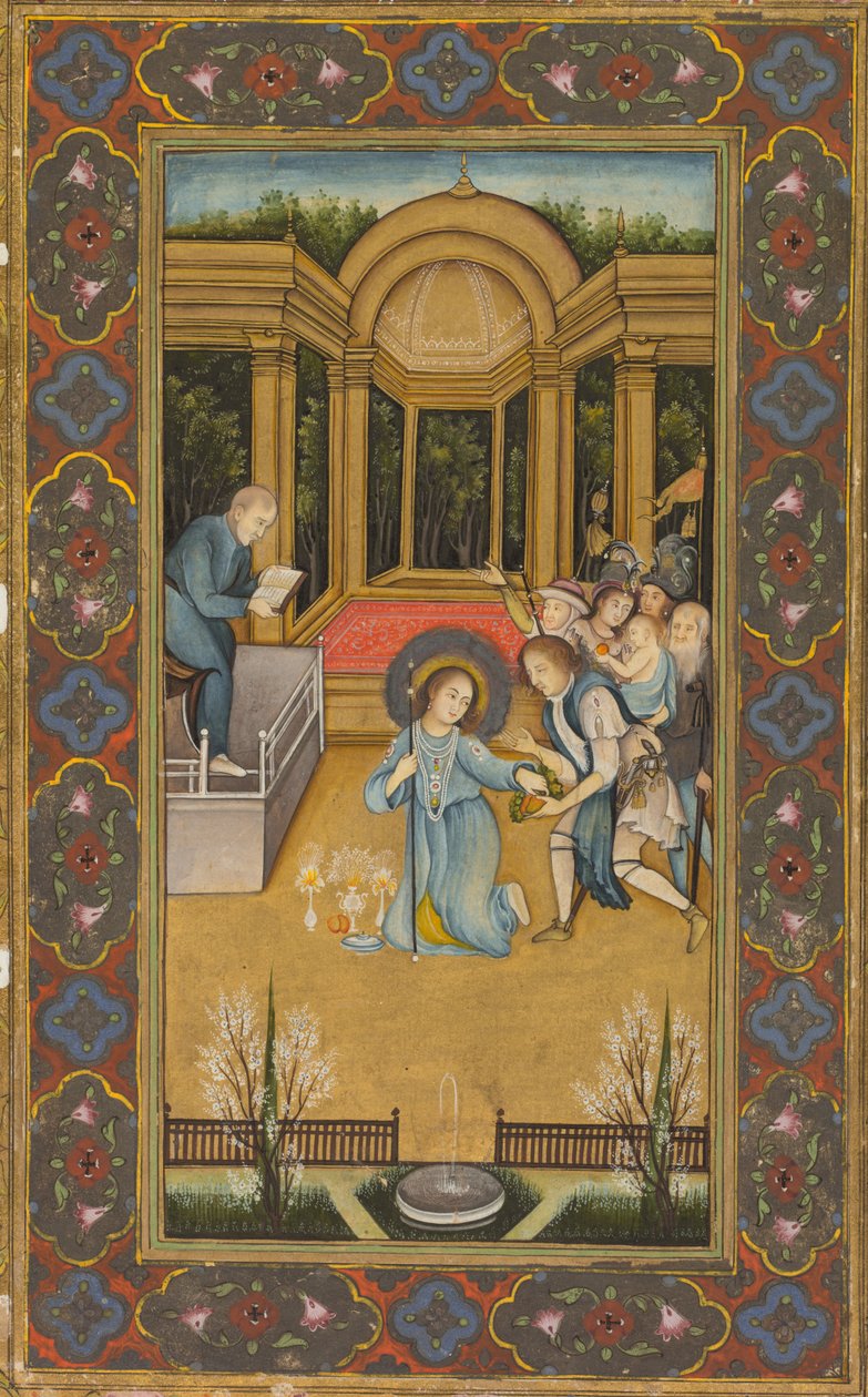 Jezus tussen de dokters in de Tempel door Mir Kalan Khan