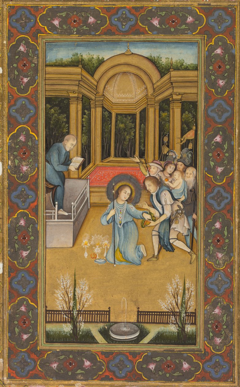 Jezus tussen de dokters in de tempel, c. 1760 door Mir Kalan Khan