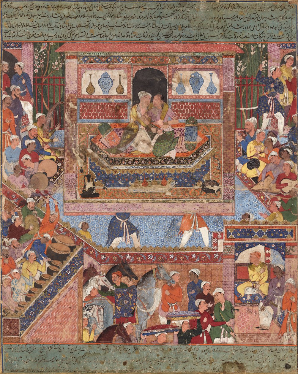 Oostenrijks Duits: De Griekse koning Feridun Shah bekeert zich tot de islam en trouwt zijn dochter met Hamza. Hamza-nama ; Deel 1 tot 5 Feridun Shah, de koning van Griekenland, bekeert zich tot de islam en trouwt zijn dochter met Hamza door Mir Sayyid Ali