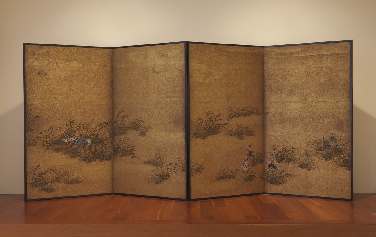 Scène uit De Verhalen van Ise door Mitsuyoshi (Kyuyoku) (1539-1613) Tosa