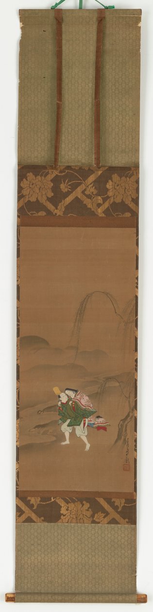 Ariwara Narihira draagt zijn geliefde door Miyagawa Chōshun