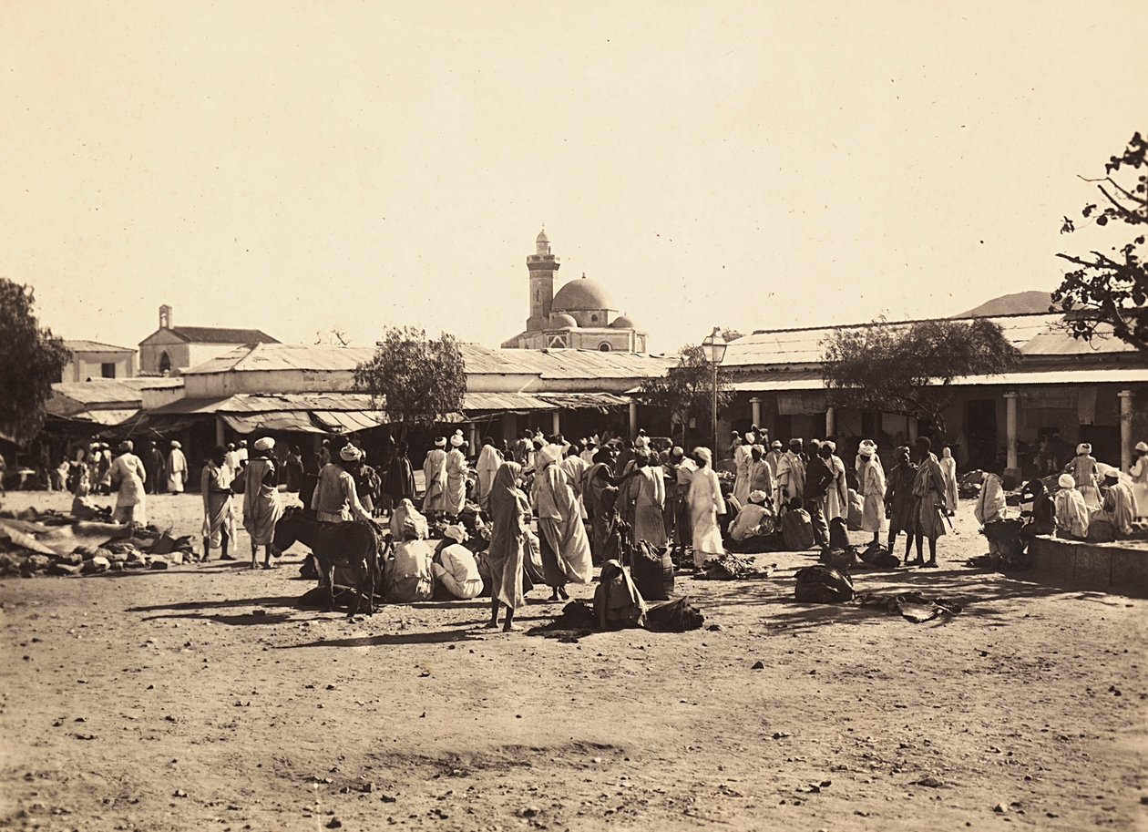 Het bouwen van een rijk in het fascistische tijdperk: marktplein in Cheren, 09/05/1936 door Modestino Baldinetti