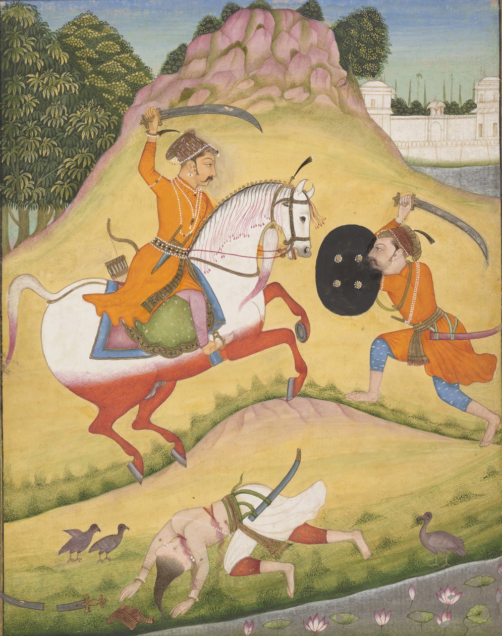 Nata Ragina: Folio uit een ragamala-serie Garland of Musical Modes, 1714 door Mohamed