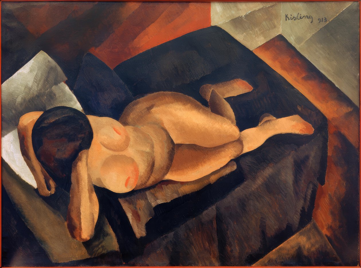 Liggend naakt door Moise Kisling