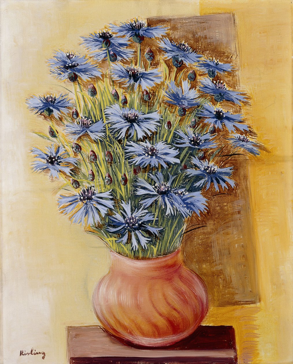Vaas met bloemen door Moise Kisling