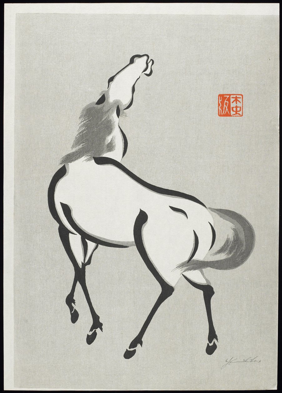 Paard door Mokuchu Urushibara