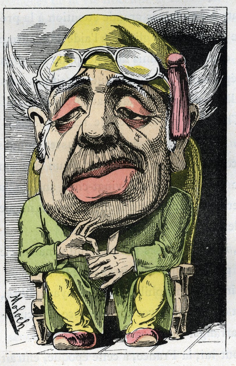 Allegorie van een gehoornde man in de 19e eeuw in 