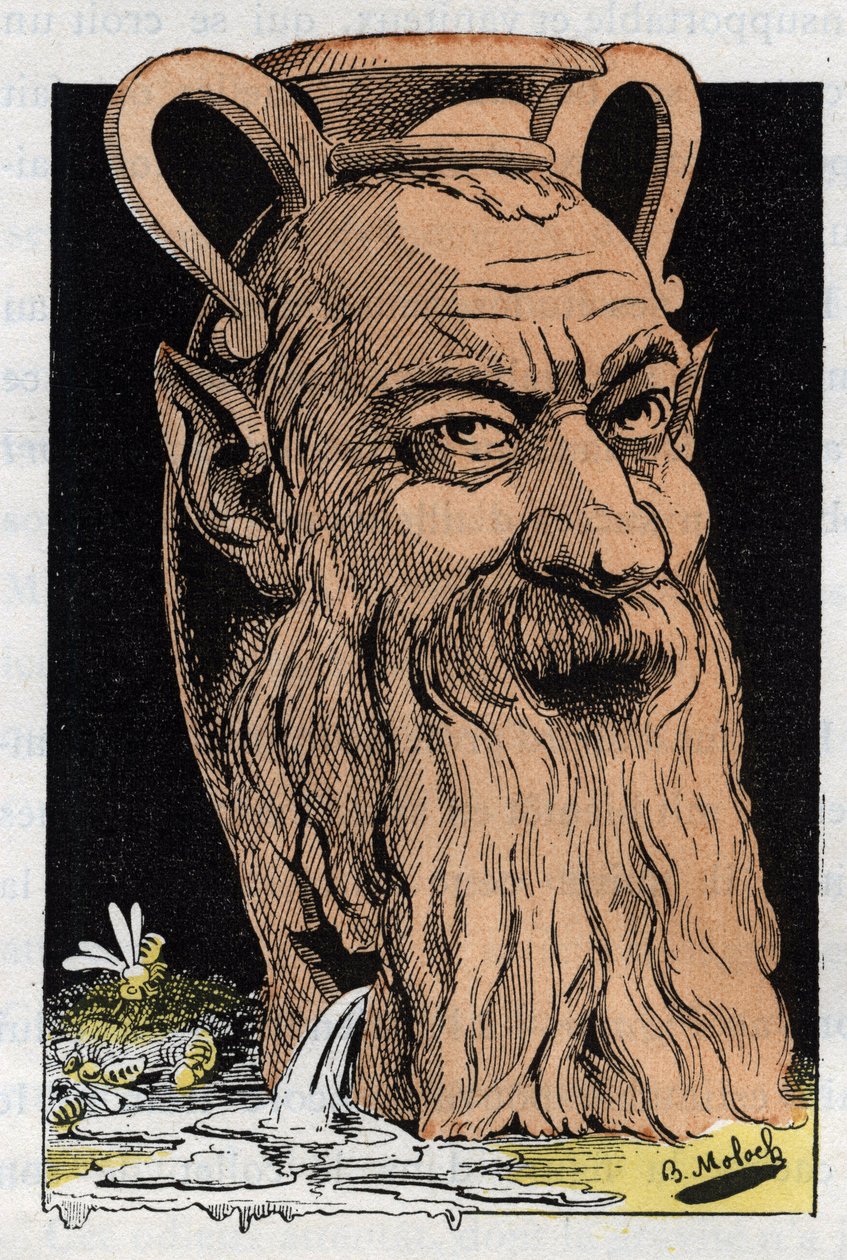 Portret van Alphonse Jean-Baptiste Karr, Franse schrijver (1808-1890) door Moloch