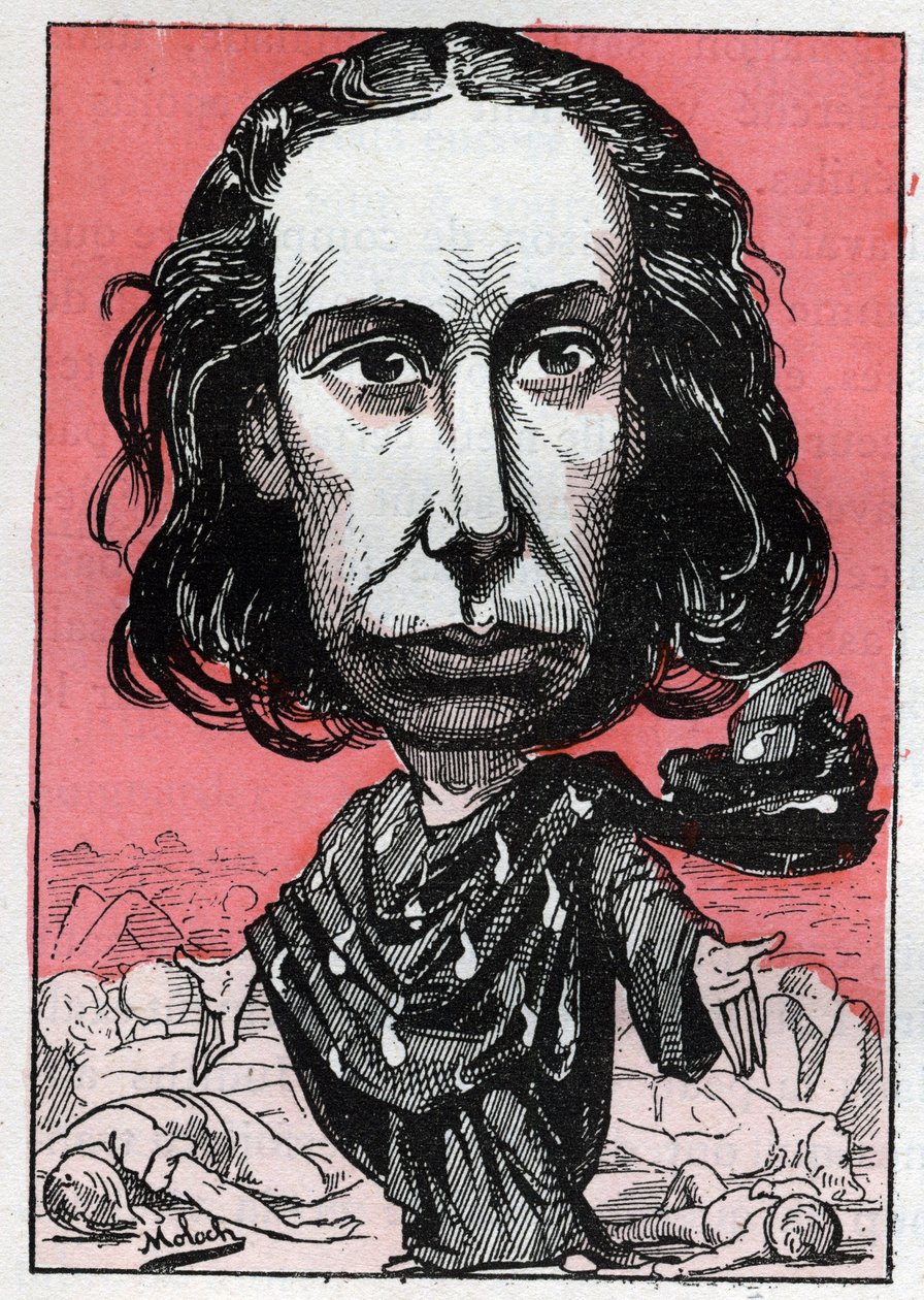 Portret van Louise Michel (1830-1905), lerares, arbeidersactiviste, anarchiste, bijgenaamd de 