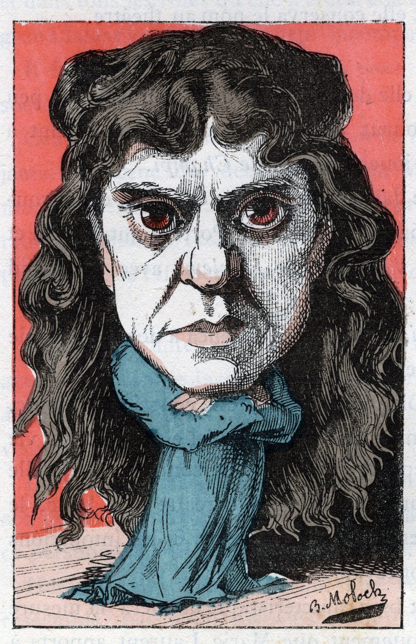 Portret van Marie Laurent of Marie Luguet Franse dramatische kunstenares van de 19e eeuw in 