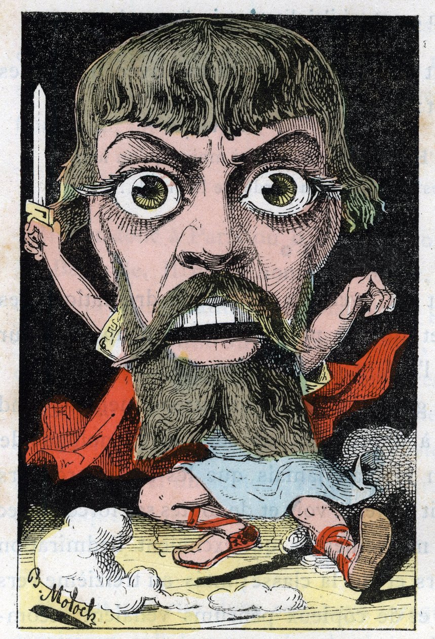 Portret van de acteur Mount-Sully (Jean Sully Mounet, Mounet Sully) door Moloch