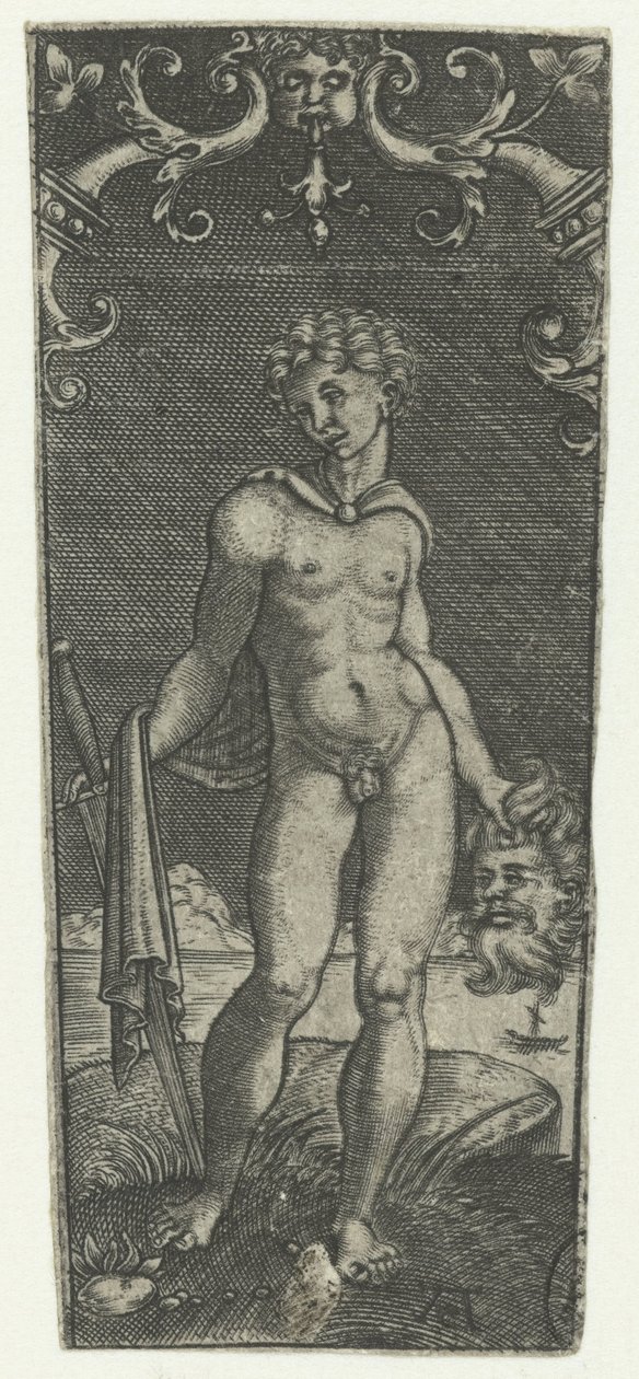 David met het hoofd van Goliath door Monogrammist AC