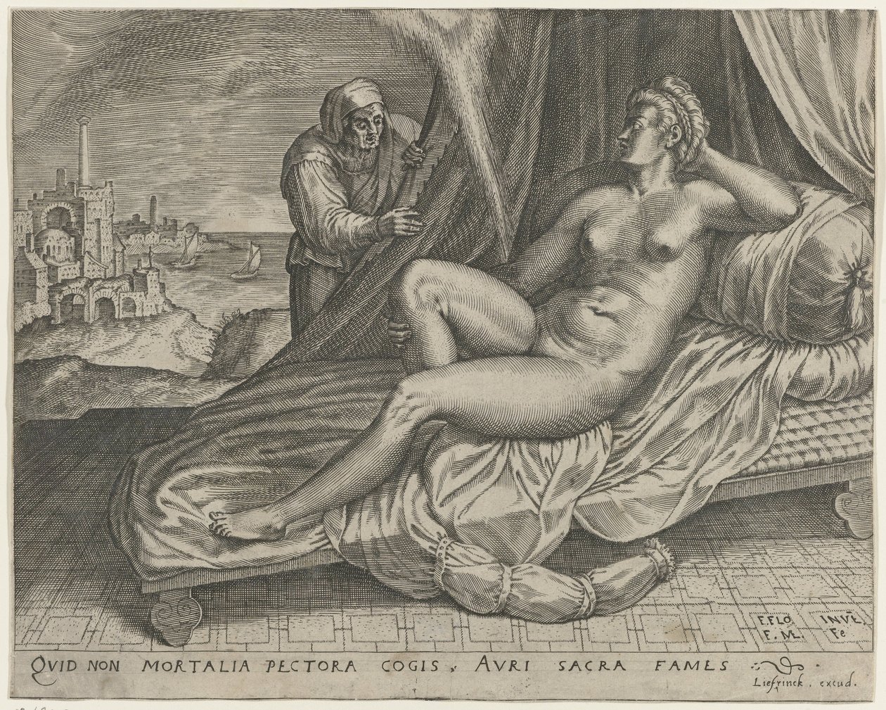 Jupiter en Danaë door Monogrammist FME