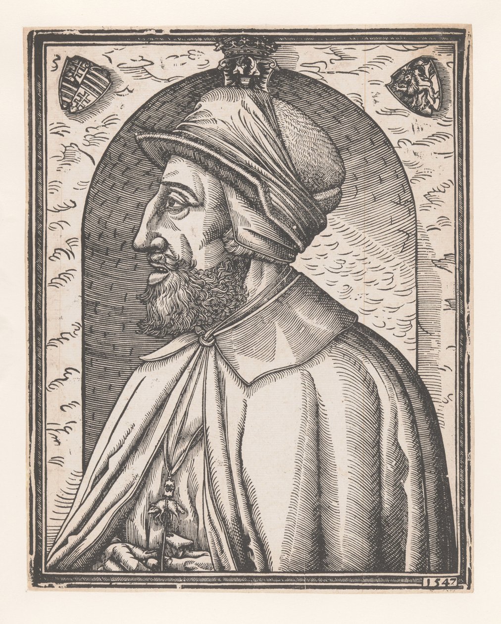 Portret van Ferdinand I van Habsburg, Duits keizer door Monogrammist MR