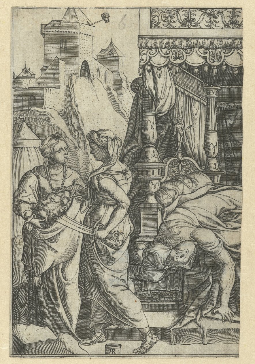 Judith met het hoofd van Holofernes door Monogrammist RR
