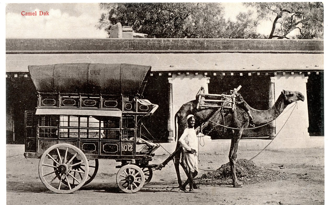 Kameel Dak, ca. 1911-12 (sepia foto) door Moorli Dhur and Sons