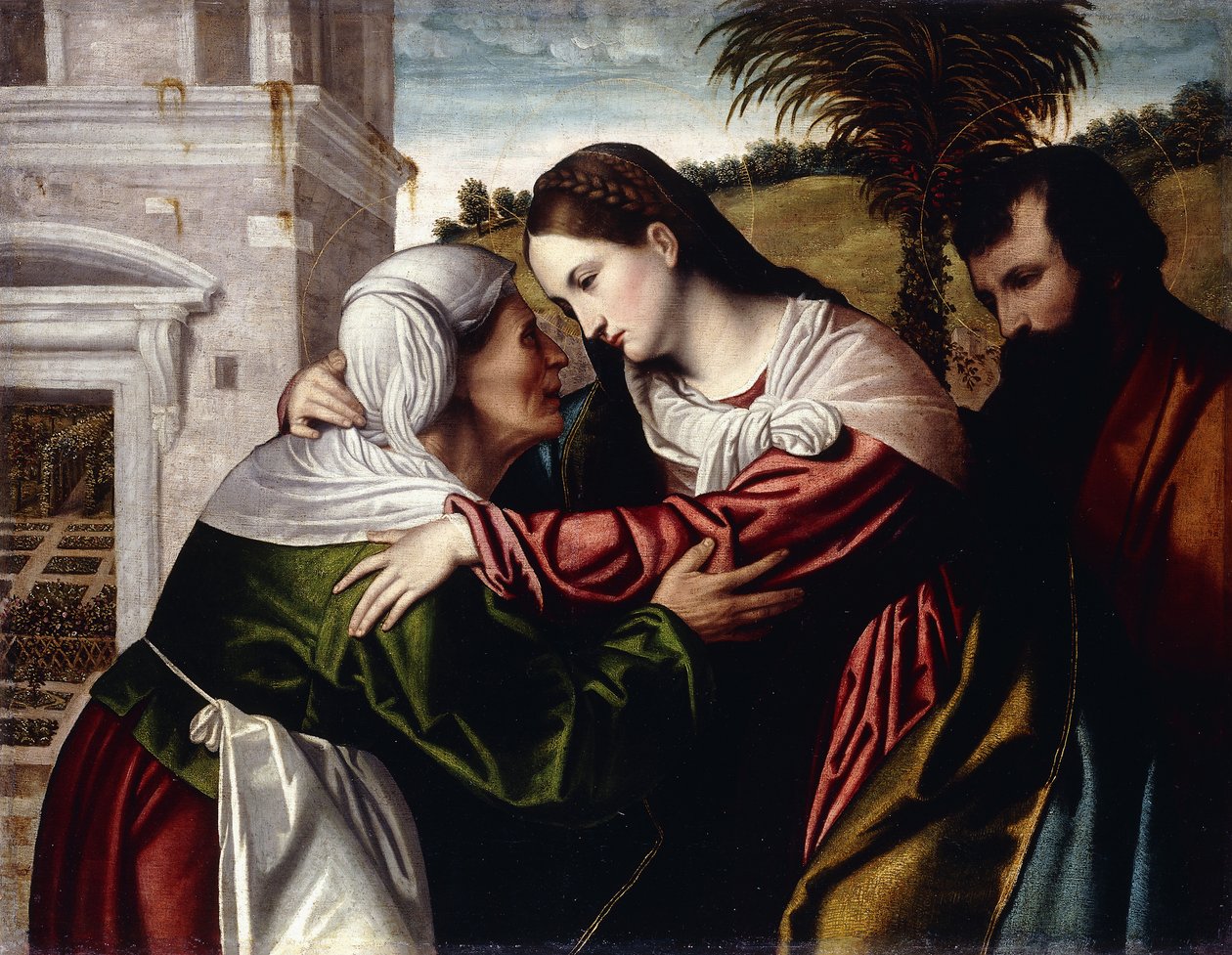 De Visitatie door Moretto da Brescia