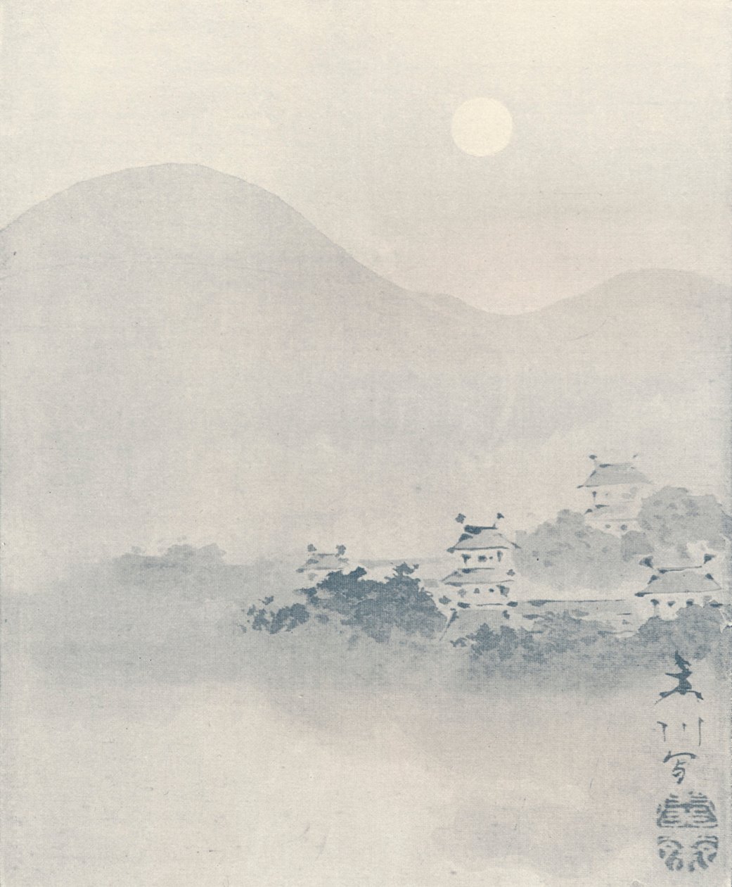 Avondmist in de Vallei, ca. 1801 door Mori Sosen