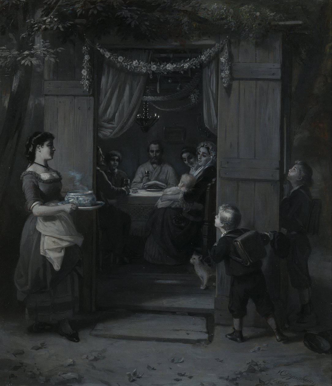 Soekot (Loofhuttenfeest) door Moritz Daniel Oppenheim