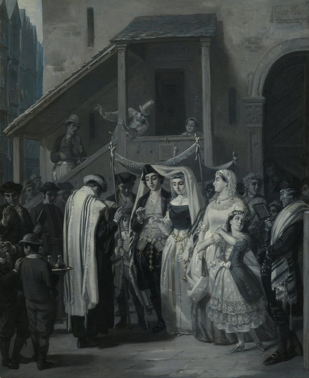 De bruiloft door Moritz Daniel Oppenheim