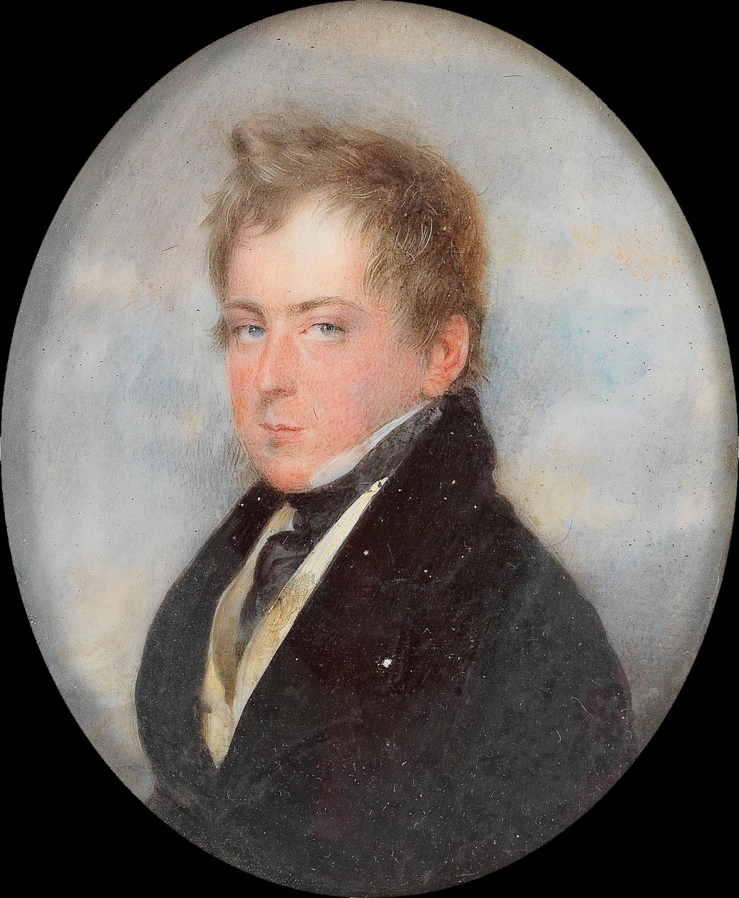 Portret van graaf Nicolaus Palffy Erdod in een zwart jasje door Moritz Michael Daffinger