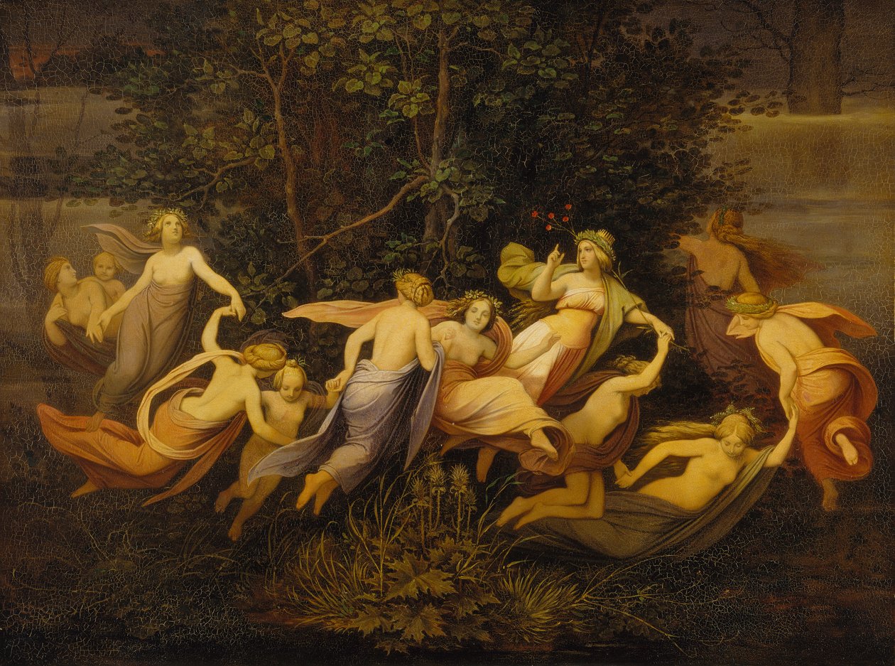 Feeëndans in het Elzenbos door Moritz Ludwig von Schwind