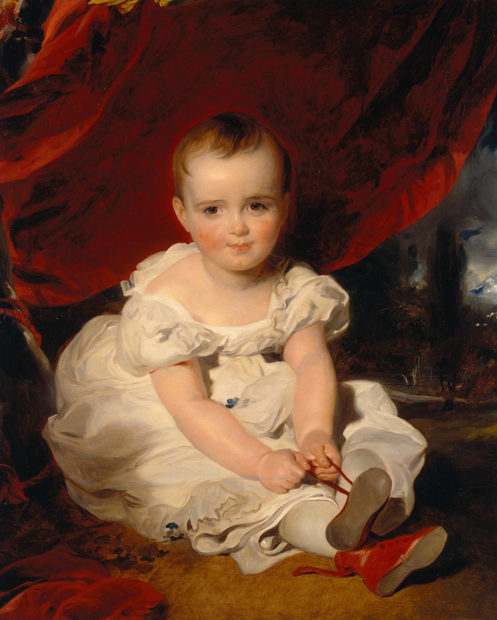 Duits: Maria Theresia Isabella, Erzherzogin von Österreich (1816 Wien-1867 Albano), Königin beider Sizilien Maria Theresia Isabella, Aartshertogin van Oostenrijk (1816-1867), Koningin van de Twee Siciliën (1837-1859) door Moritz Michael Daffinger
