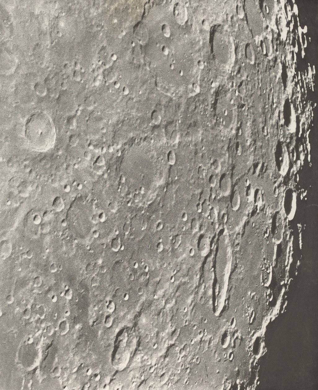 Maanfoto Blancanus - Tycho - Schiller,1899 (foto) door Moritz & Puiseux Pierre Henri (1855 1928) Loewy