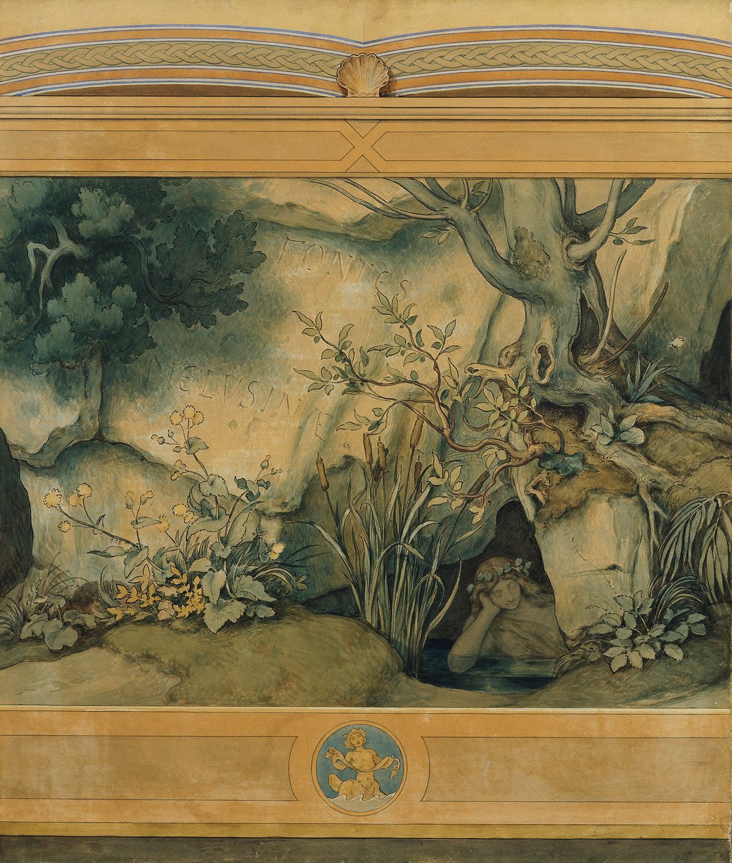 De mooie Melusine: I. Fontes Melusinae door Moritz Ludwig von Schwind