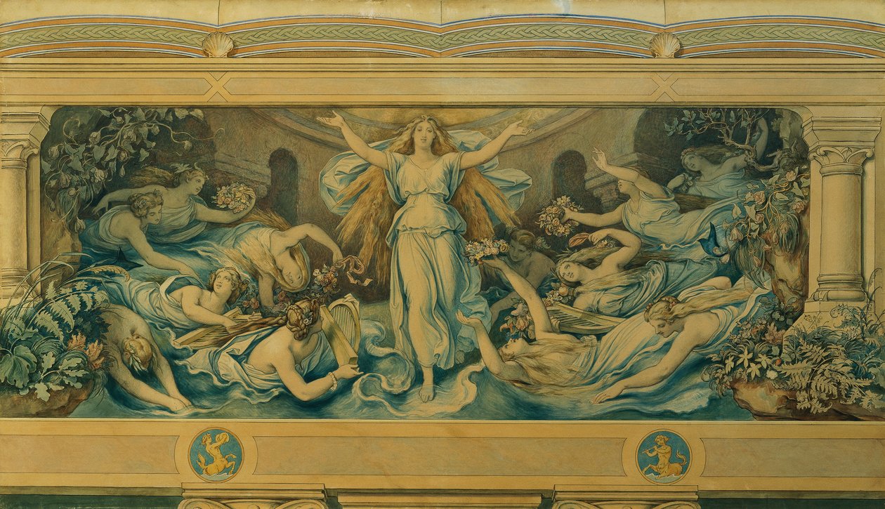 De mooie Melusine: V. Het heiligdom door Moritz Ludwig von Schwind