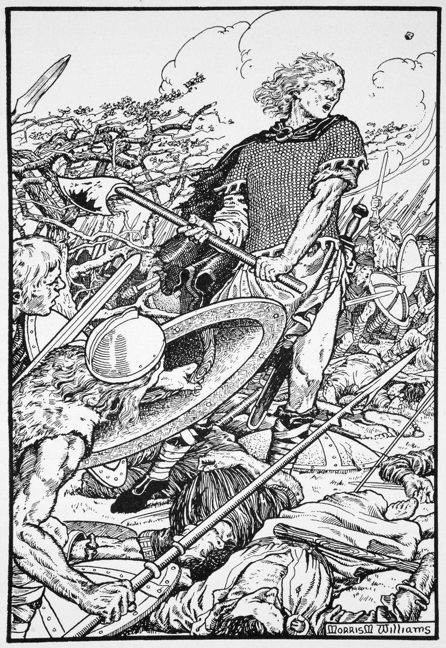 Alfred de Grote in de Slag bij Ashdown, 871 door Morris Meredith Williams