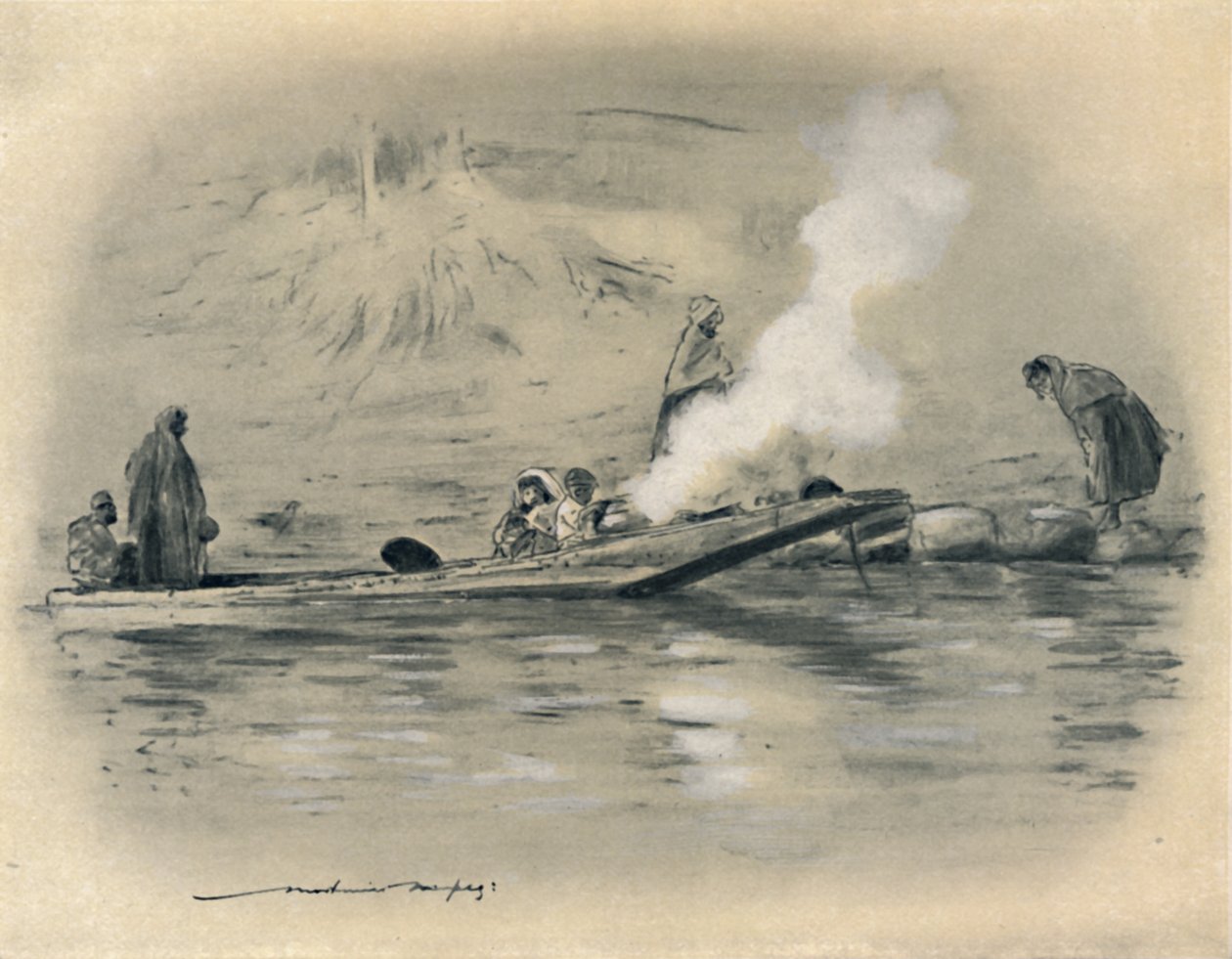 Familie van Nomadische Stam, 1903 door Mortimer L Menpes