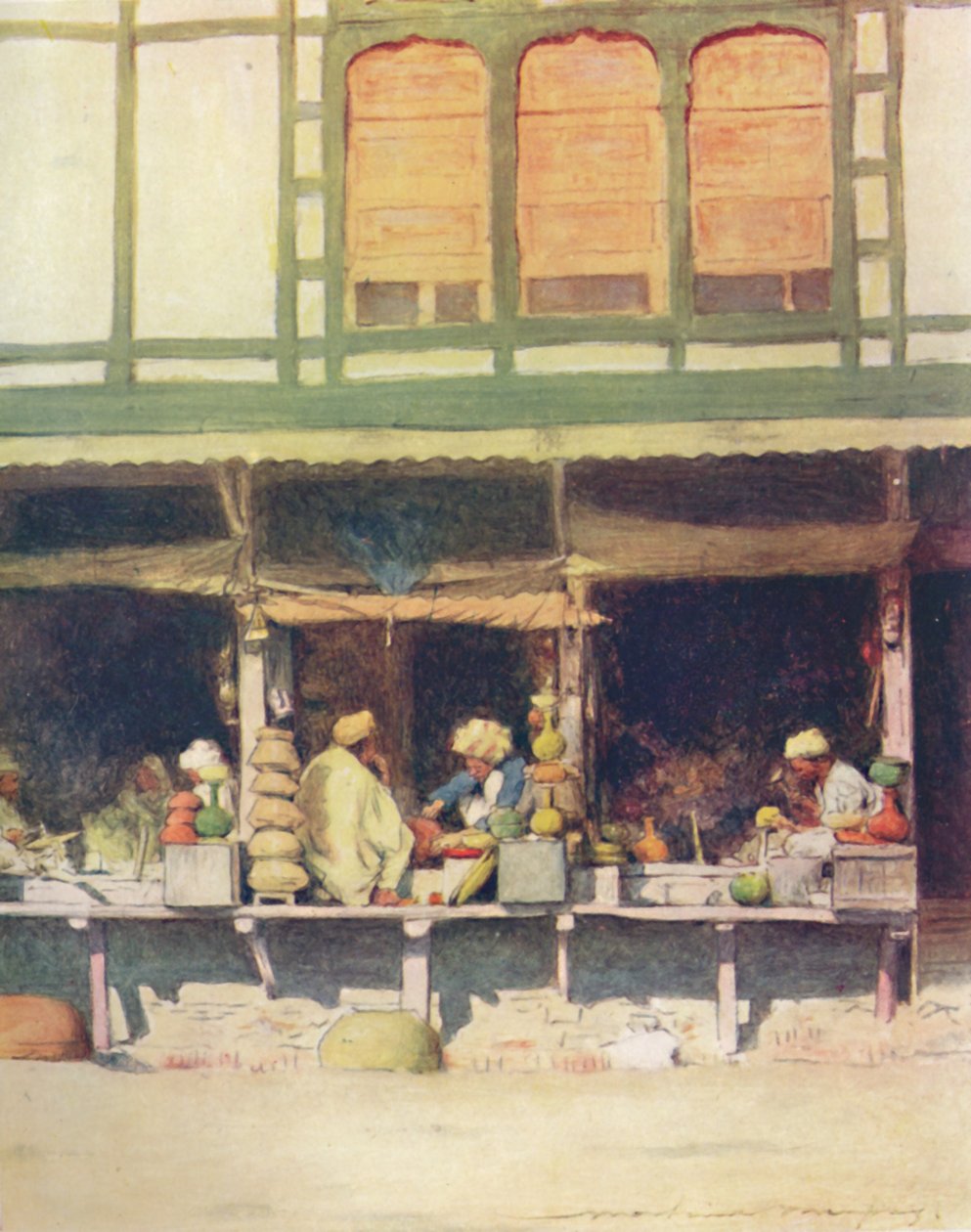 Een ongeclassificeerde winkel, 1905 door Mortimer Ludington Menpes