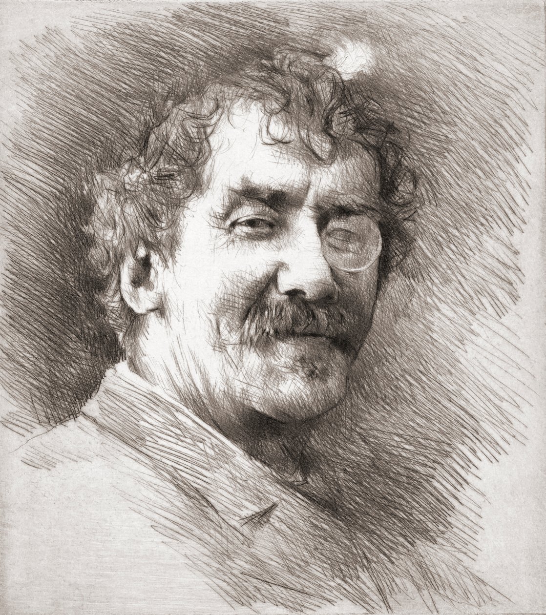 James McNeill Whistler (portret) door Mortimer Ludington Menpes