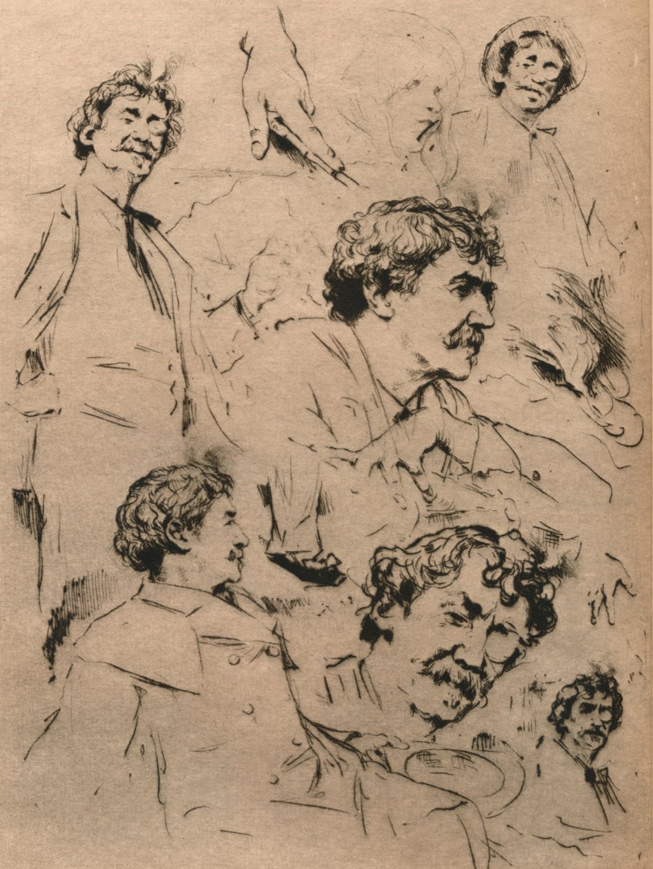 Studies van James McNeill Whistler, c1886, 1903 door Mortimer Ludington Menpes