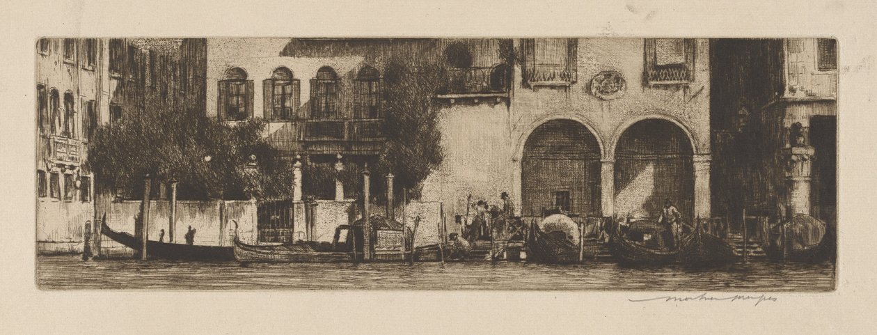 Palazzi aan het kanaal door Mortimer Menpes